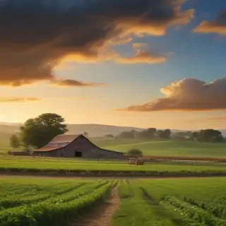 background of a farm
