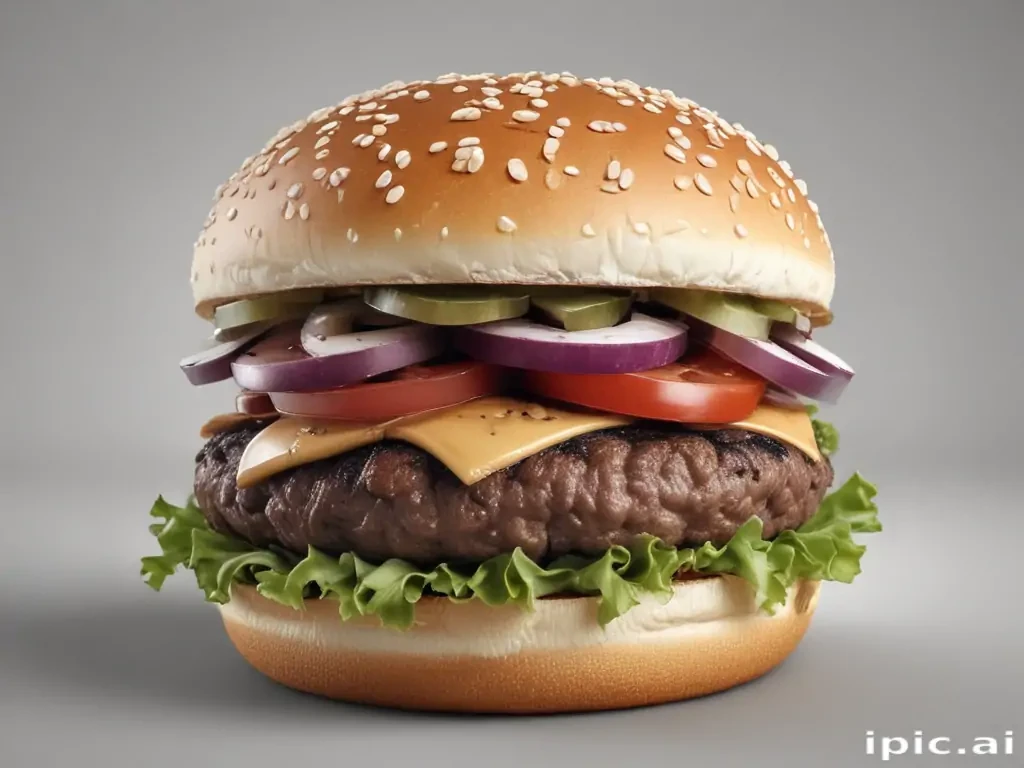 hamburger clipart black and white
