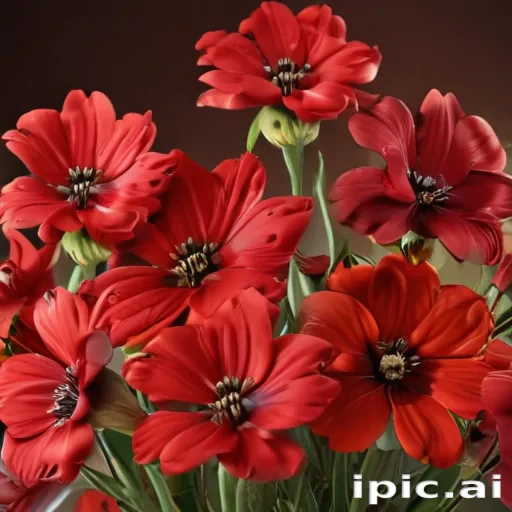 flower background red