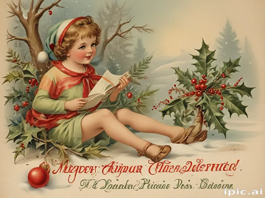 vintage merry christmas image