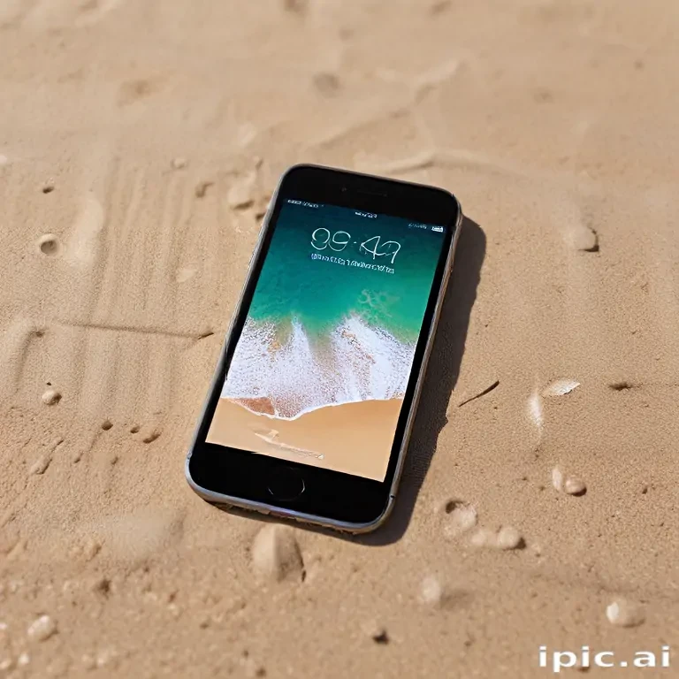 beach iphone