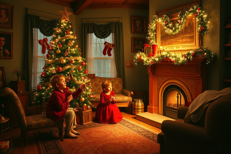 old fashioned christmas pictures