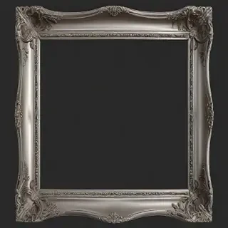 silver picture frame png