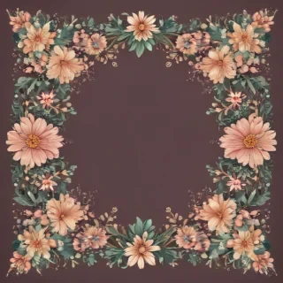flowery border clipart
