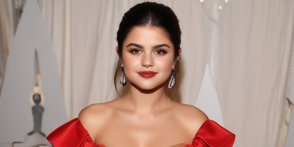 selena gomez red dress