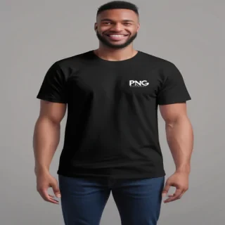 black t shirt mockup png