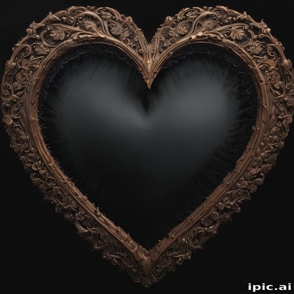 heart with black background