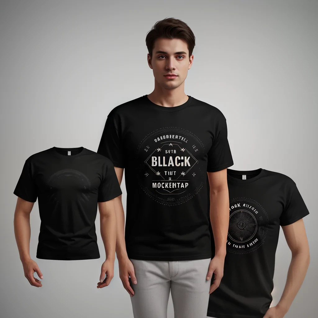 black tshirt mockup