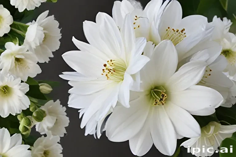 white flowers png transparent