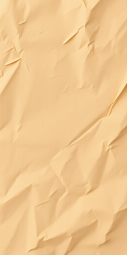 create an image of a textured crumpled paper background with a warm beige tone, shot with a DSLR camera at f/8, ISO 200, shutter speed 1/60s, using a macro lens for detailed close-up view, natural lighting for softness and clarity.