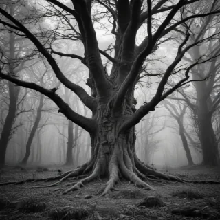 forest clipart black and white