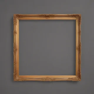 rectangle golden frame png