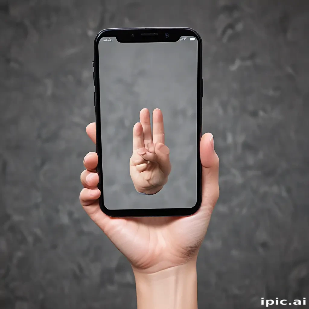 hand holding phone png