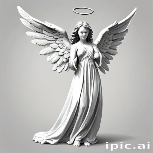 angel clip art black and white