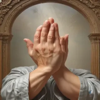 praying hands transparent