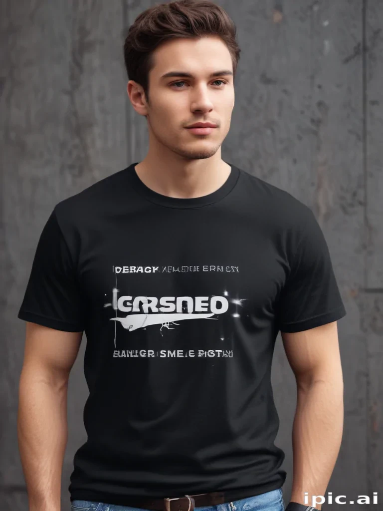 mockup tshirt black