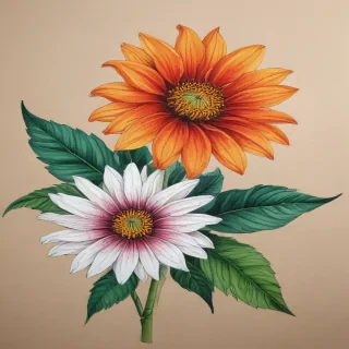flower color drawings