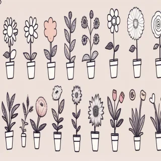 aesthetic flower doodles