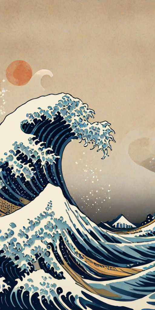 great wave wallpaper