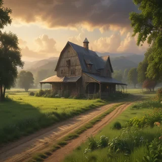 background of a farm