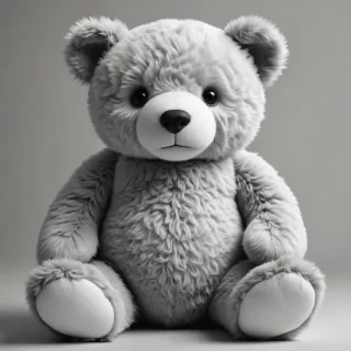 teddy bear clipart black and white