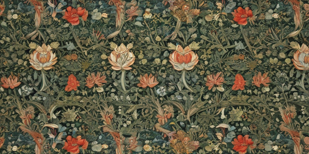Vibrant Floral Tapestry Featuring a Rich Variety of Colorful Flowers