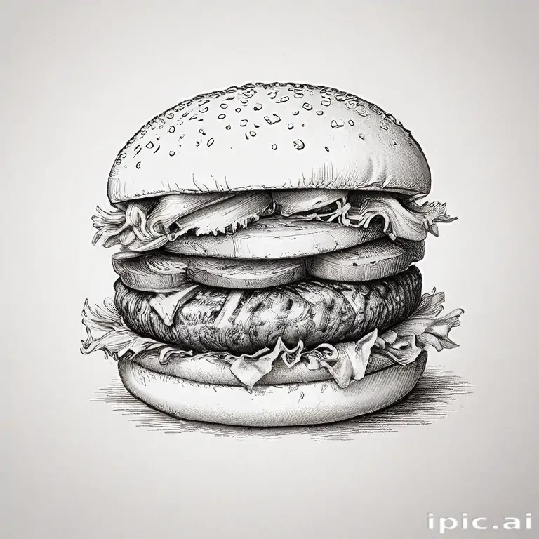 hamburger drawing