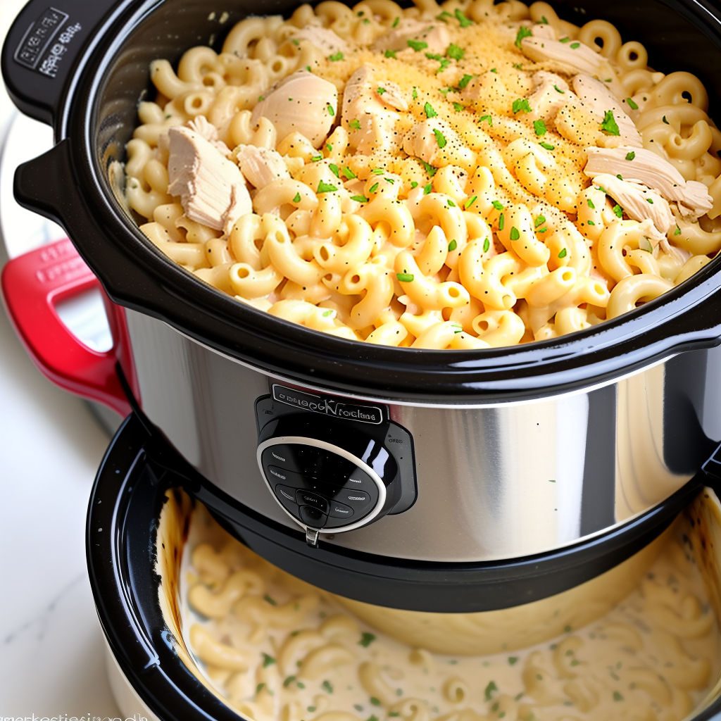 crockpot chicken mac and cheese
