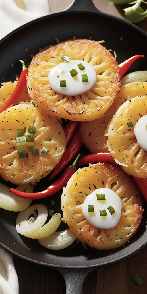 hash browns with peppers and onions