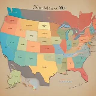 usa map with states
