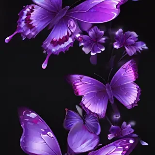 transparent purple butterfly