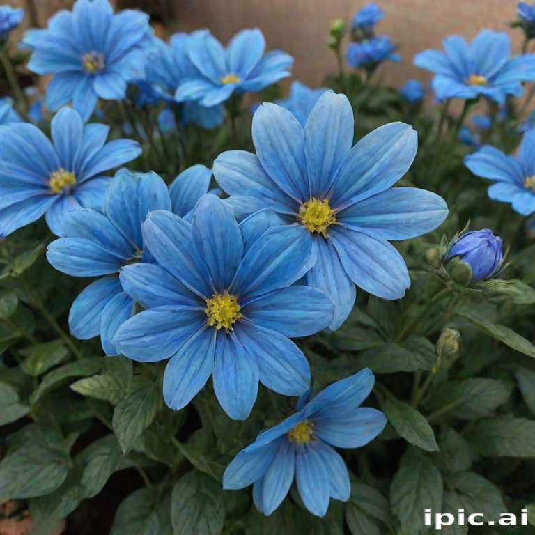 aesthetic blue flowers