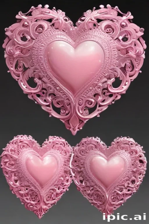 pink heart clipart