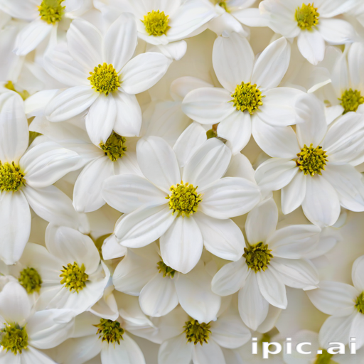 white flowers on white background
