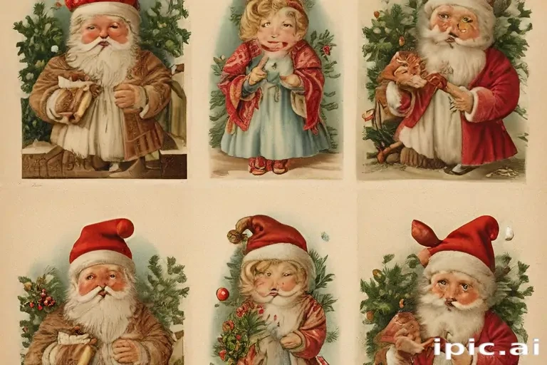 vintage christmas images to print