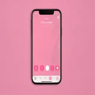 pink home screen