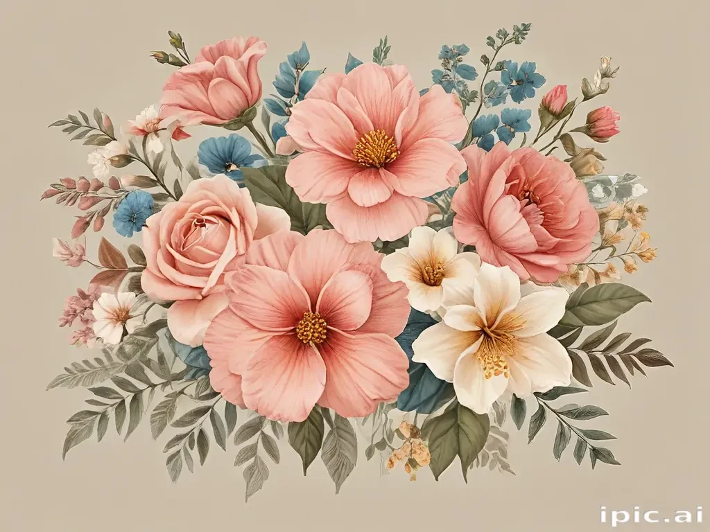 vintage flowers png