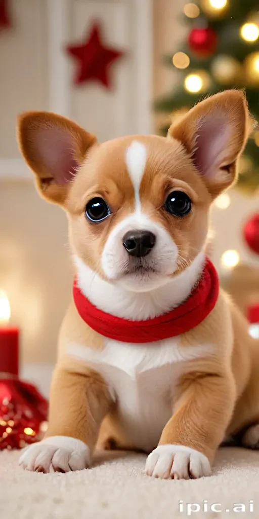 cute christmas dog wallpaper