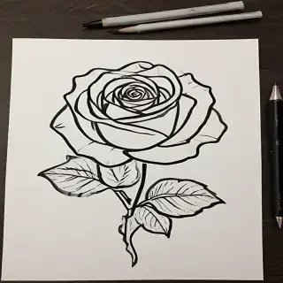rose outline