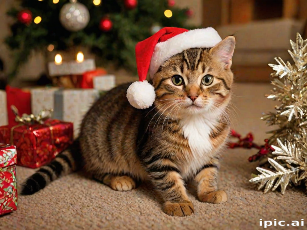 pictures of cats for christmas