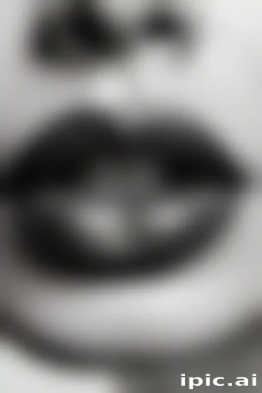 lips black and white clipart