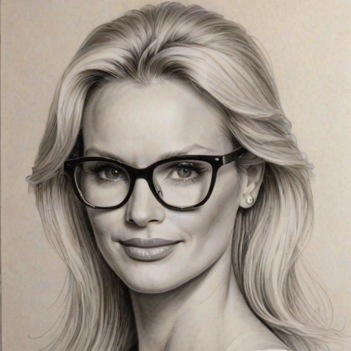 Lovely Nicolette Sheridan, pencil sketch, portrait of Splendid woman 1979s in glasses, hair style beatnik, outline, clear lines, fine lines, 8k
