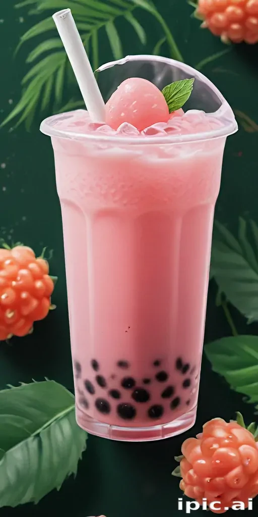aesthetic boba tea background