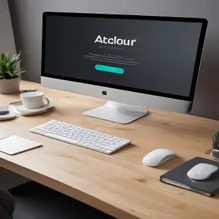 computer website mockup