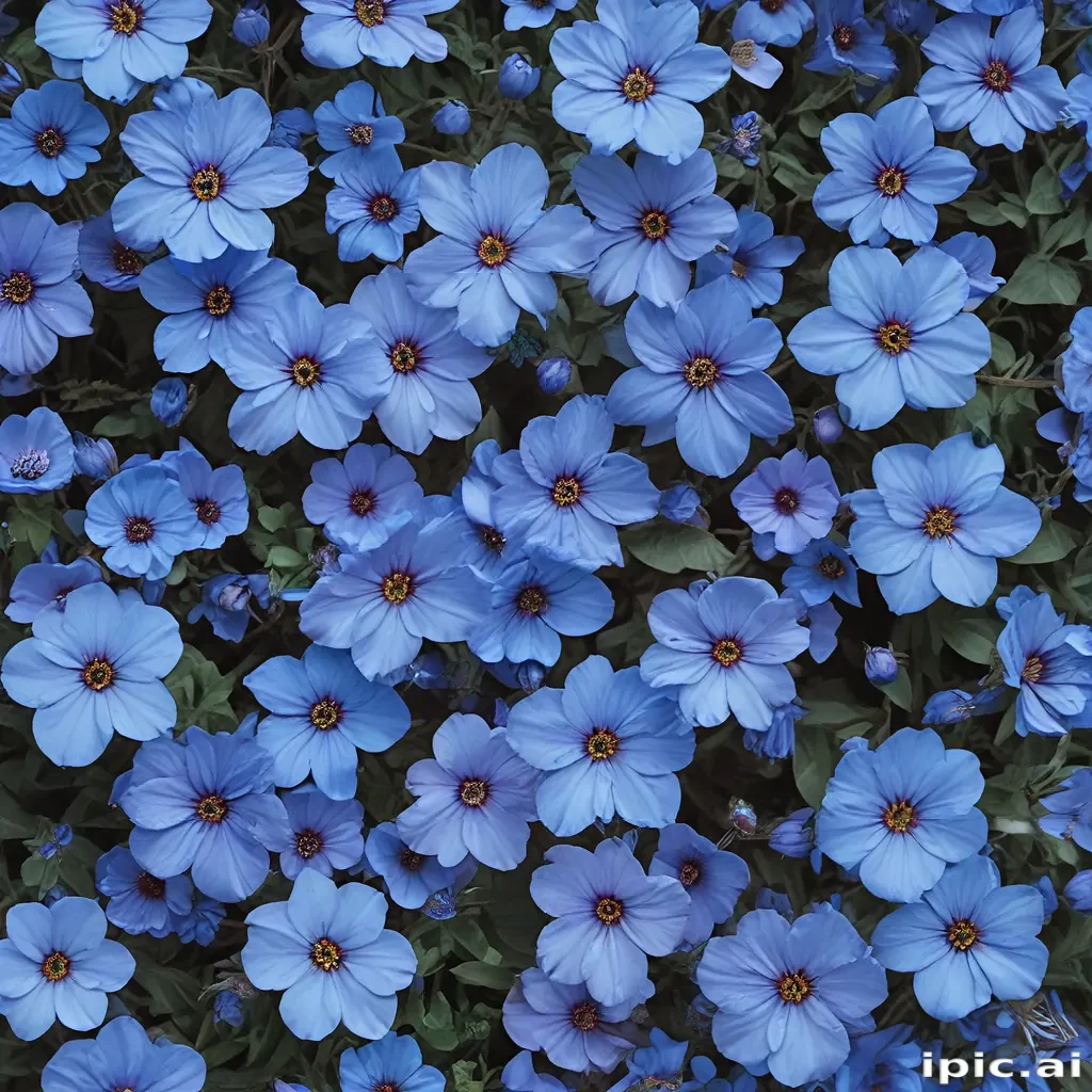 aesthetic blue flowers