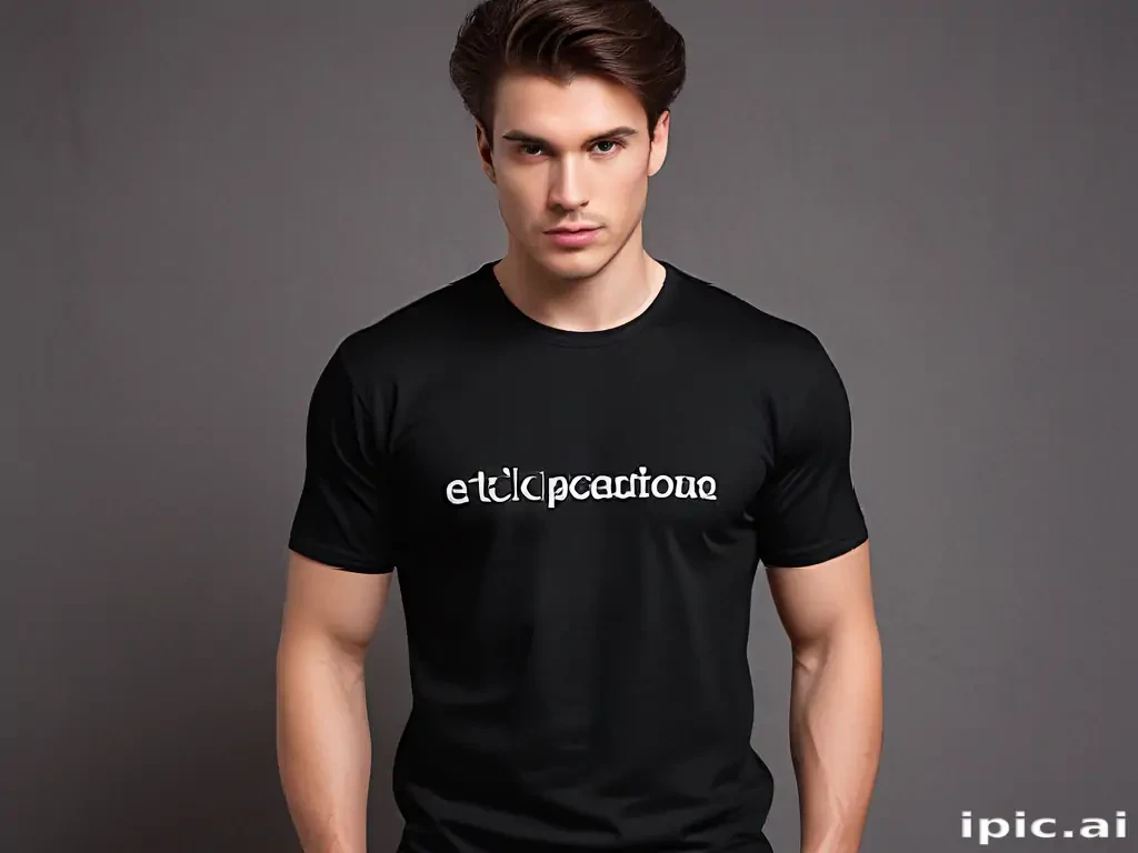 black t shirt mockup free