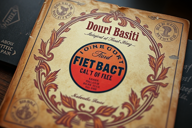 Capture a vintage album cover with a soft-focus effect, using a DSLR camera with a 50mm lens at f/1.8, ISO 100, shutter speed 1/200s, top-down view, natural lighting for enhanced texture details.