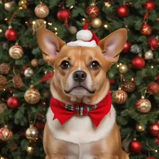 dog christmas background