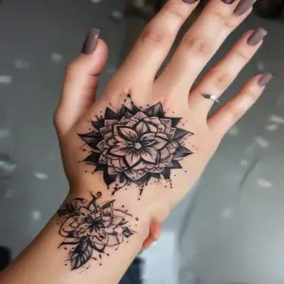 cute hand tattoos for black females