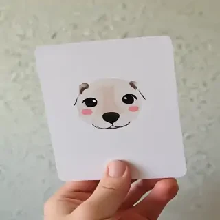holding card